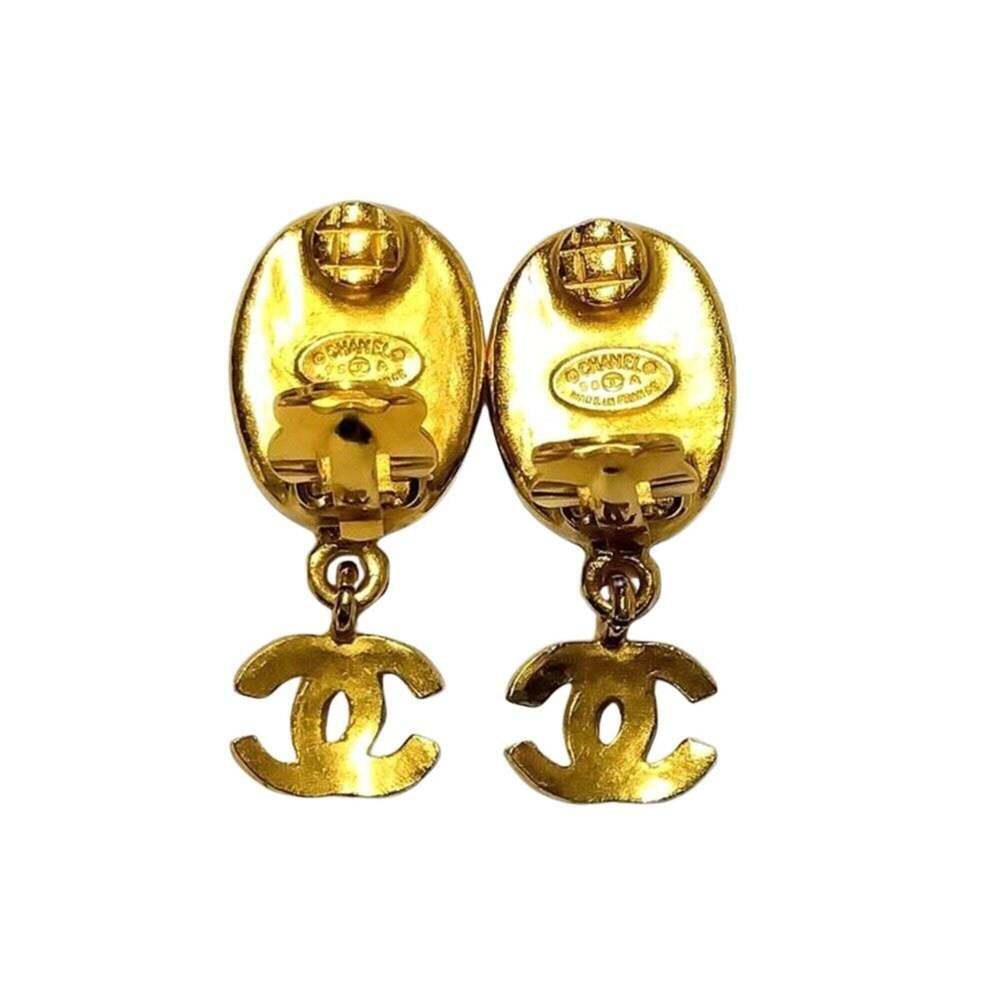 CHANEL Blue Logo Earrings - Picture 3 of 4